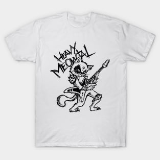 Heavy Metal Cats Gift Clothing Guitar Playing Gothic Cat T-Shirt